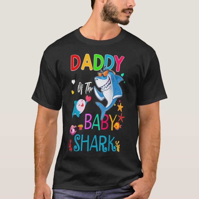 Daddy Of The Baby Shark Birthday Boy, Girl, Kids T Shirt (Framsida)
