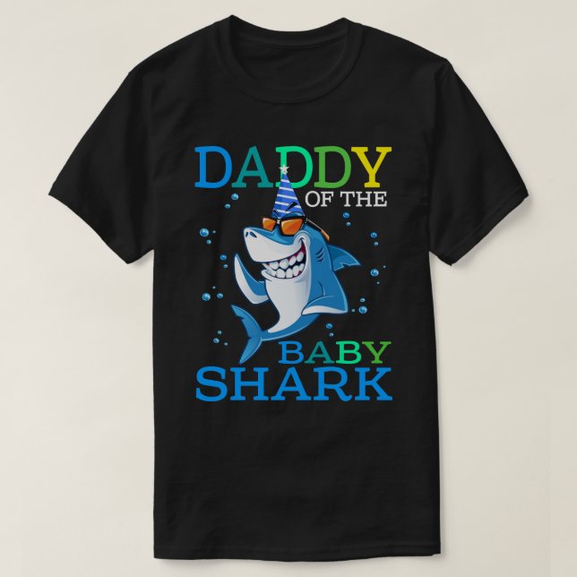 DADDY of the Baby Shark Birthday Brother Shark Shi T Shirt (Design framsida)