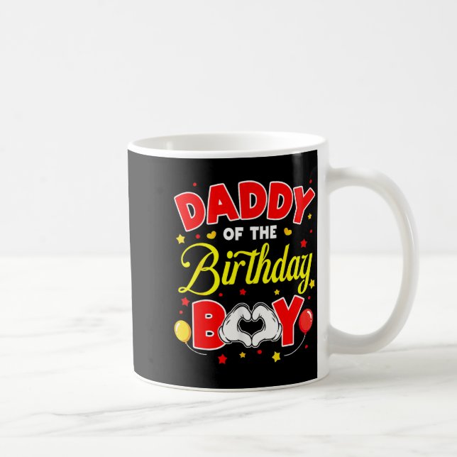 Daddy Of The Birthday Boy Matching Dad Son Family  Kaffemugg (Höger)
