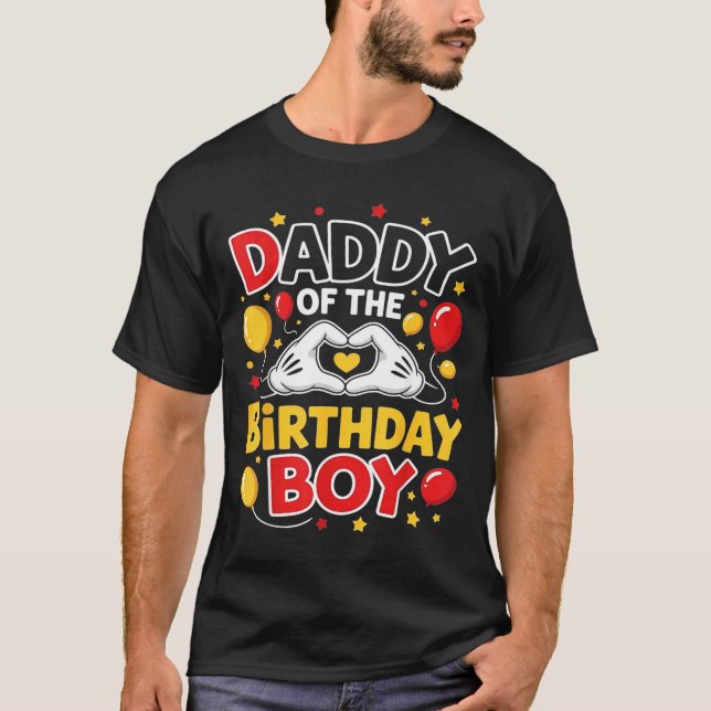 Daddy Of The Birthday Boy Shirt Matching Dad Son F T Shirt (Framsida)