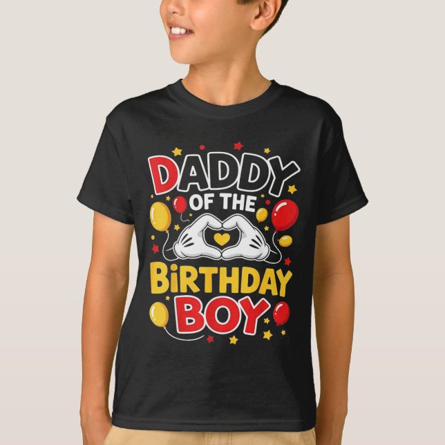 Daddy Of The Birthday Boy Shirt Matching Dad Son F T Shirt (Framsida)