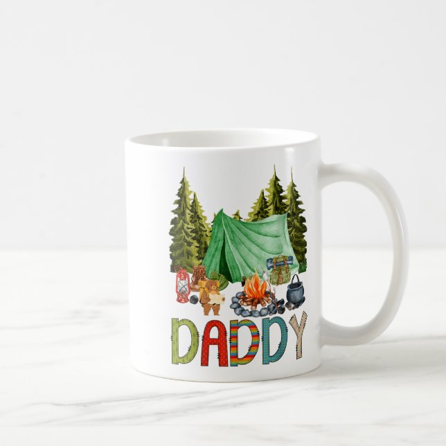 Daddy Of The Happy Camper 1st Birthday Bear Camng  Kaffemugg (Höger)