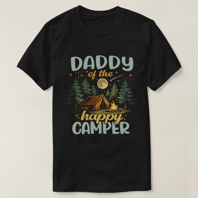 Daddy of the Happy Camper Retro Camping Shirt T (Design framsida)