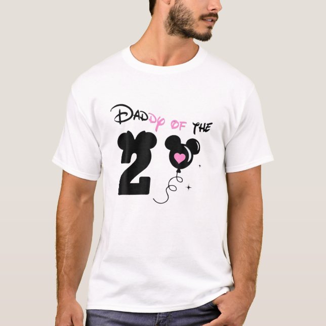 Daddy Of The Twodles, 2Nd Birthday Party, 2 Years T Shirt (Framsida)