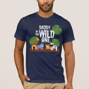 DADDY OF the VILD ONE Safari 1st Birthday Party T Shirt
