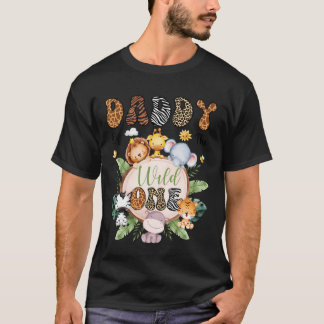 Daddy of The Wild One 1St Birthday Safari Animal L T Shirt