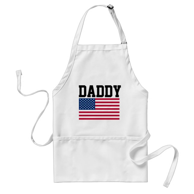 DADDY PAPPA MANAR PATRIOTIC Aprons Förkläde (Framsidan)
