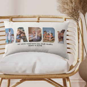 DADDY Photo Collage Bild Brev Cutout Lumbarkudde