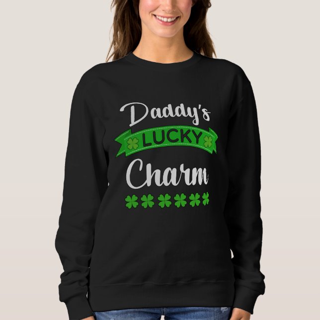 Daddy s Lucky Charm  St Patricks Green Youth Boy T Shirt (Framsida)