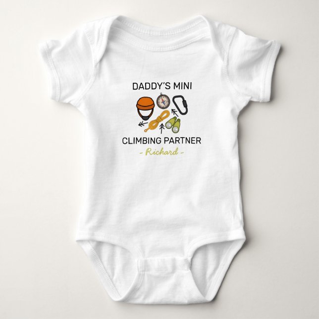 Daddy’s Mini Climbing Partner Cute Climber T Shirt (Framsida)