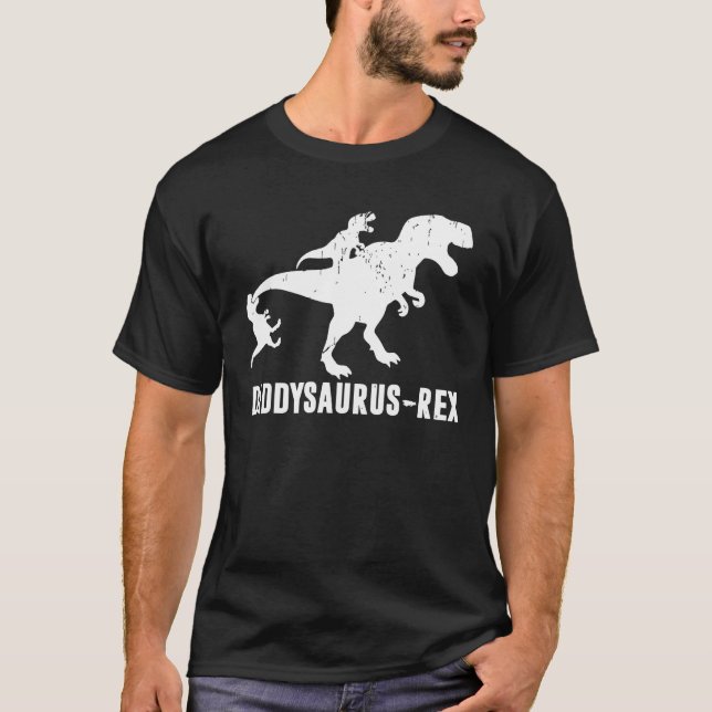 Daddy Saurus  Rex  Rex Dinosaur Dad Uncle Grandpa T Shirt (Framsida)