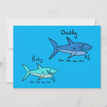 Daddy Shark & Baby Shark Blå fadersdag