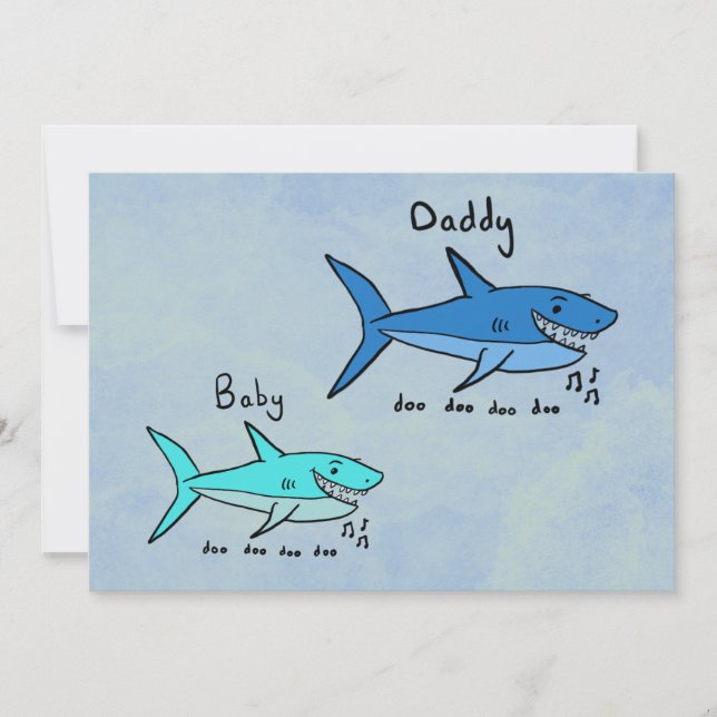 Daddy Shark & Baby Shark Kul farfar-dagen Kort (Framsida)