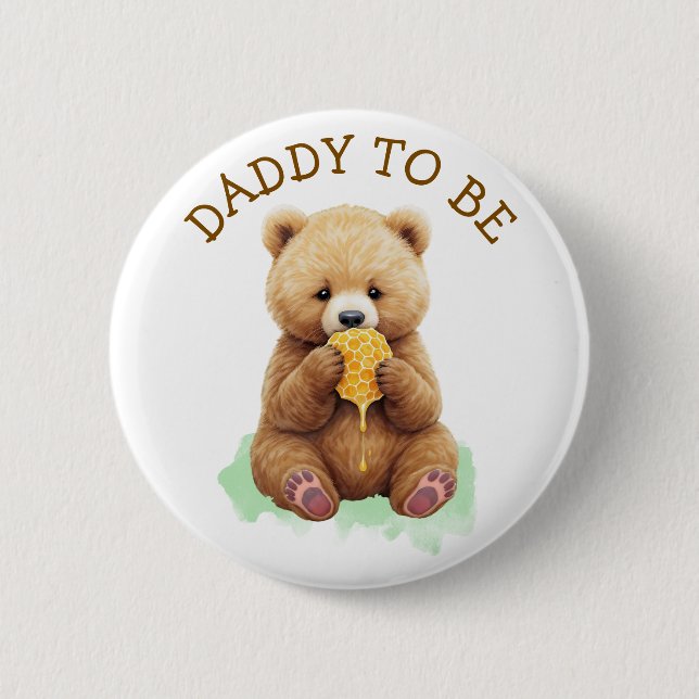 Daddy to Be | Bear Boy's Baby Shower Knapp (Framsida)