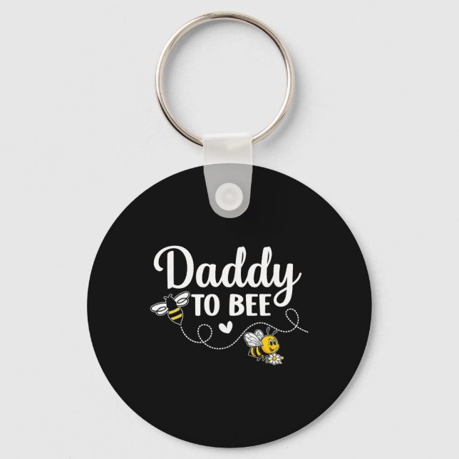 Daddy To Bee Gender Reveal Pregnancy Announcement  Nyckelring (Framsida)