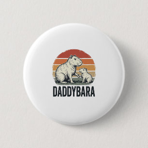 Daddybara Capybara Vintage Solnedgång Skjorta Desi Knapp