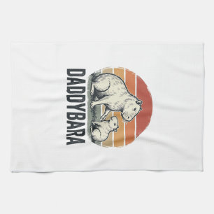 Daddybara Capybara Vintage Solnedgång Tröja Design Kökshandduk
