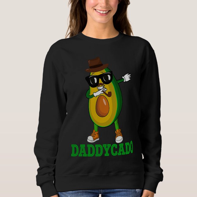 Daddycado  Dabbing Daddy Avocado Vegan Father's Da T Shirt (Framsida)