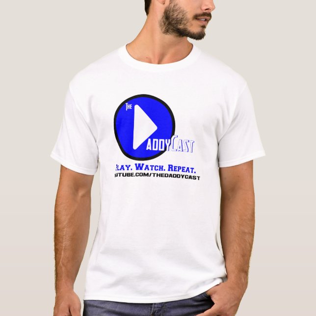 DaddyCast vit/ljus T-tröja T Shirt (Framsida)