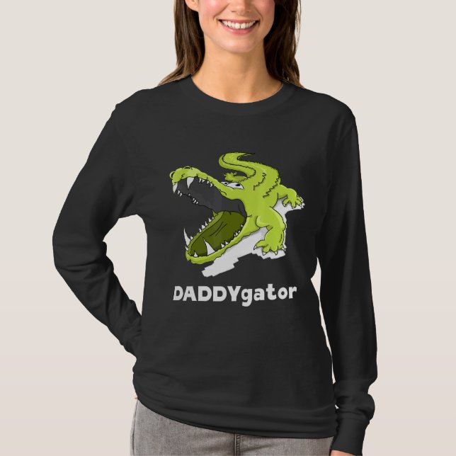 Daddygator Far Alligator Pappa Pappa Pun T Shirt (Framsida)