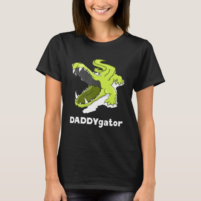 Daddygator Far Alligator Pappa Pappa Pun T Shirt (Framsida)