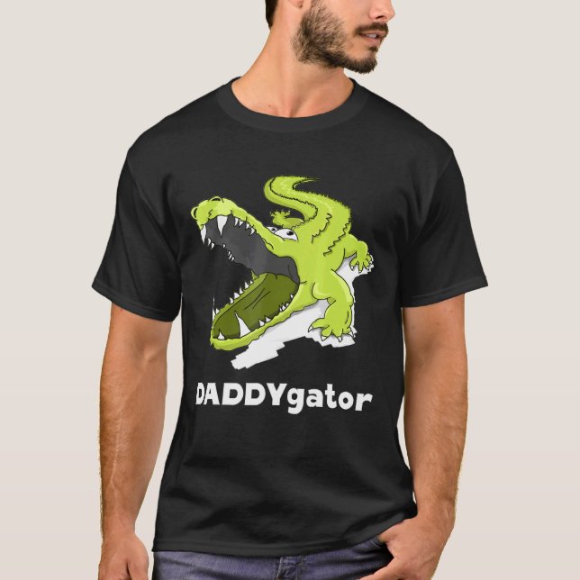 Daddygator Far Alligator Pappa Pappa Pun T Shirt (Framsida)