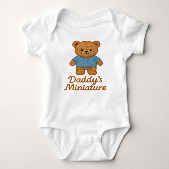 Daddy's Adorable Miniature Bear T Shirt (Framsida)