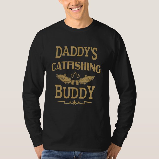 Daddys Catfish Buddy Catfish Kids Catfisher Fis T Shirt (Framsida)