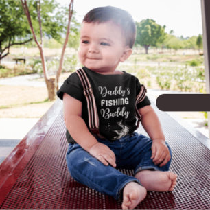 Daddy's fishing buddy baby bodysuit t shirt