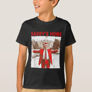 Daddys Hem kommer att vara hemma för Roligt i julk T Shirt