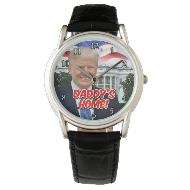 Daddys hempresident Donald Trump 47 Invigning Armbandsur (Framsida)