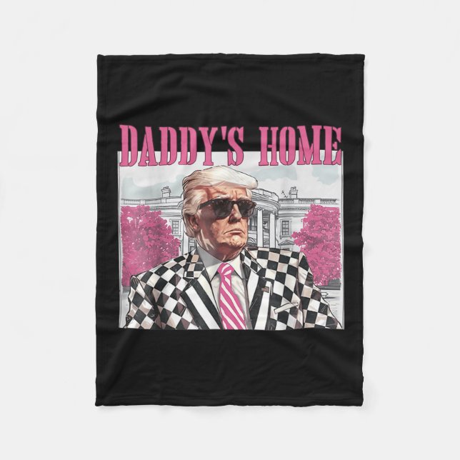 Daddys Home Trump Rosa 2024 Fleecefilt (Framsidan)