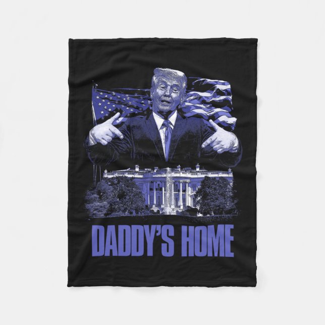 Daddys Home White House Trump 2024 Val Fleecefilt (Framsidan)