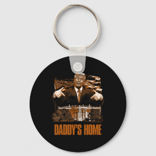 Daddys Home White House Trump 2024 Val Nyckelring