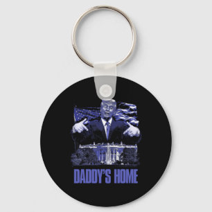 Daddys Home White House Trump 2024 Val Nyckelring