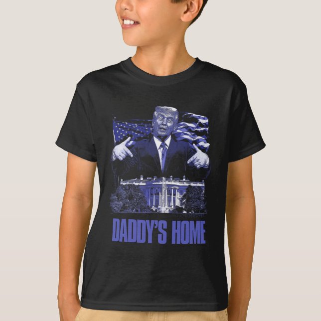 Daddys Home White House Trump 2024 Val T Shirt (Framsida)