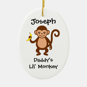 Daddys Lil apa Julgransprydnad Keramik