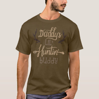Daddys Lil Hunting Buddy Kids Hunting Deer Antler T Shirt