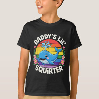 Daddys Lil Squirter Whale Vintage Sarcastic Funny T Shirt