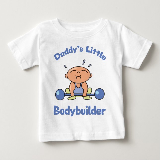 Daddys Little Bodybuilding der Kids Sport Bodybuil Tee Shirt (Framsida)