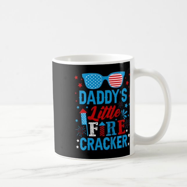 Daddys Little Firecracker Independence day Firewor Kaffemugg (Höger)
