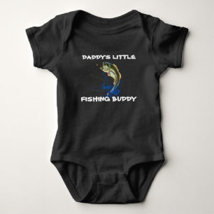 Daddys Little Fishing Buddy Baby Bodykostym T Shirt