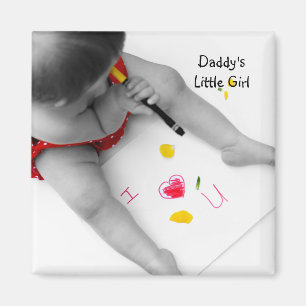 Daddys Little Girl I Kärlek You Pappa I Heart U Magnet