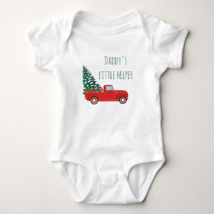 Daddys Little Helper Pickupa Lastbil Julgran T Shirt