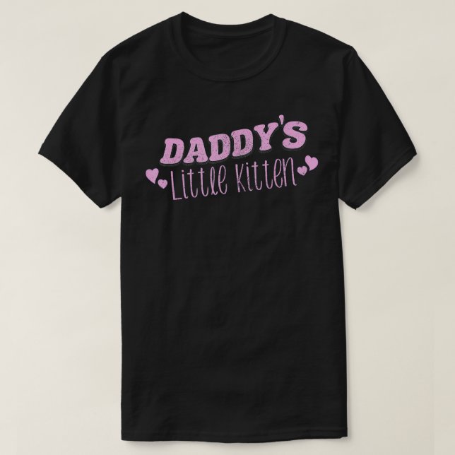 Daddys Little Kitten Cat Play Neko T Shirt (Design framsida)