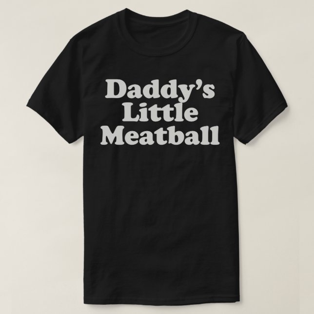 Daddys Little Meatball Italiana Kids Italienska ma T Shirt (Design framsida)