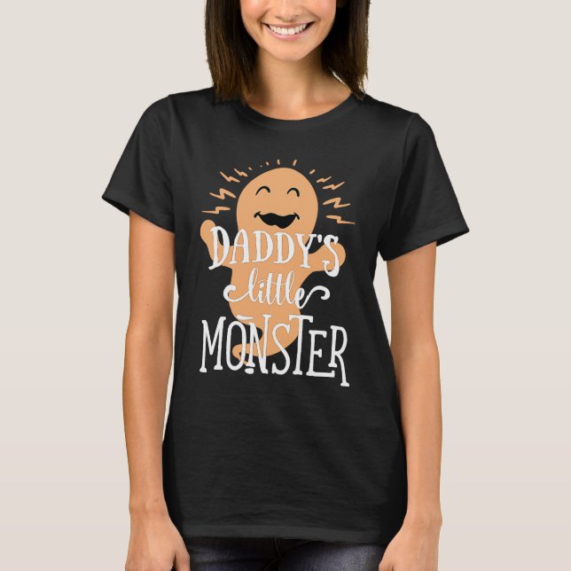Daddy's Little Monster  Halloween  Ghost T Shirt (Framsida)