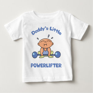Daddys Little Powerlifter Kids Sport Powerlyftande Tee Shirt