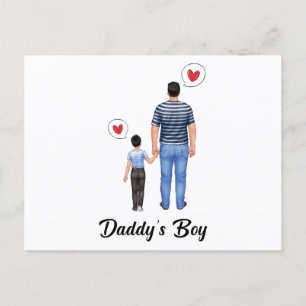 Daddys Little Prince Boy Fars dag Kärlek Inbjudan Vykort