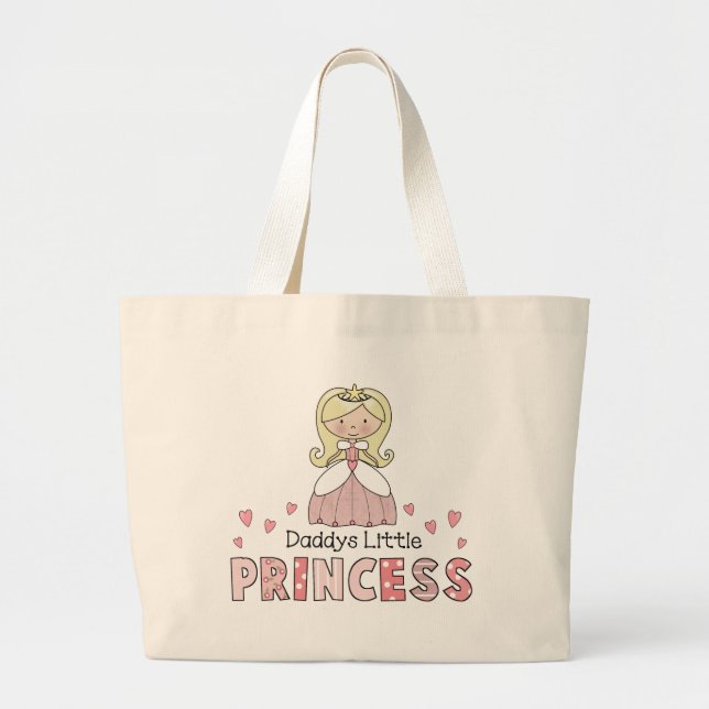 Daddys Little Princess Tote eller Diaper Bag Jumbo Tygkasse (Framsidan)